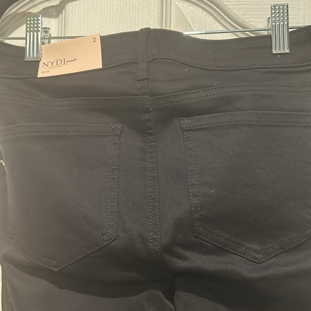 NYDJ Sheri Riveted Black Jeans Size 2 NWT - Picture 5 of 6